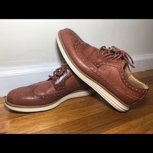 Cole Haan Lunargrand Tan Leather Sneaker Shoes